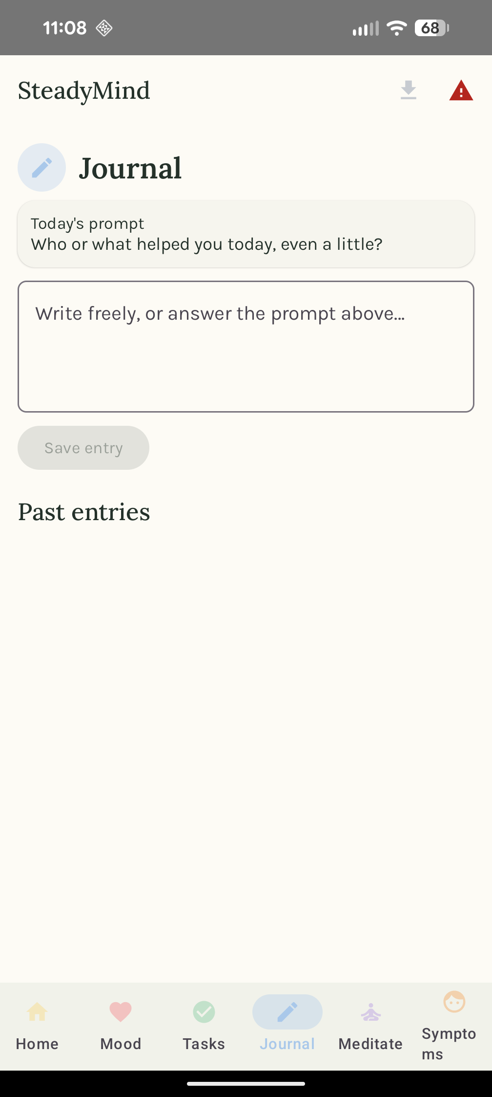 SteadyMind check-in results